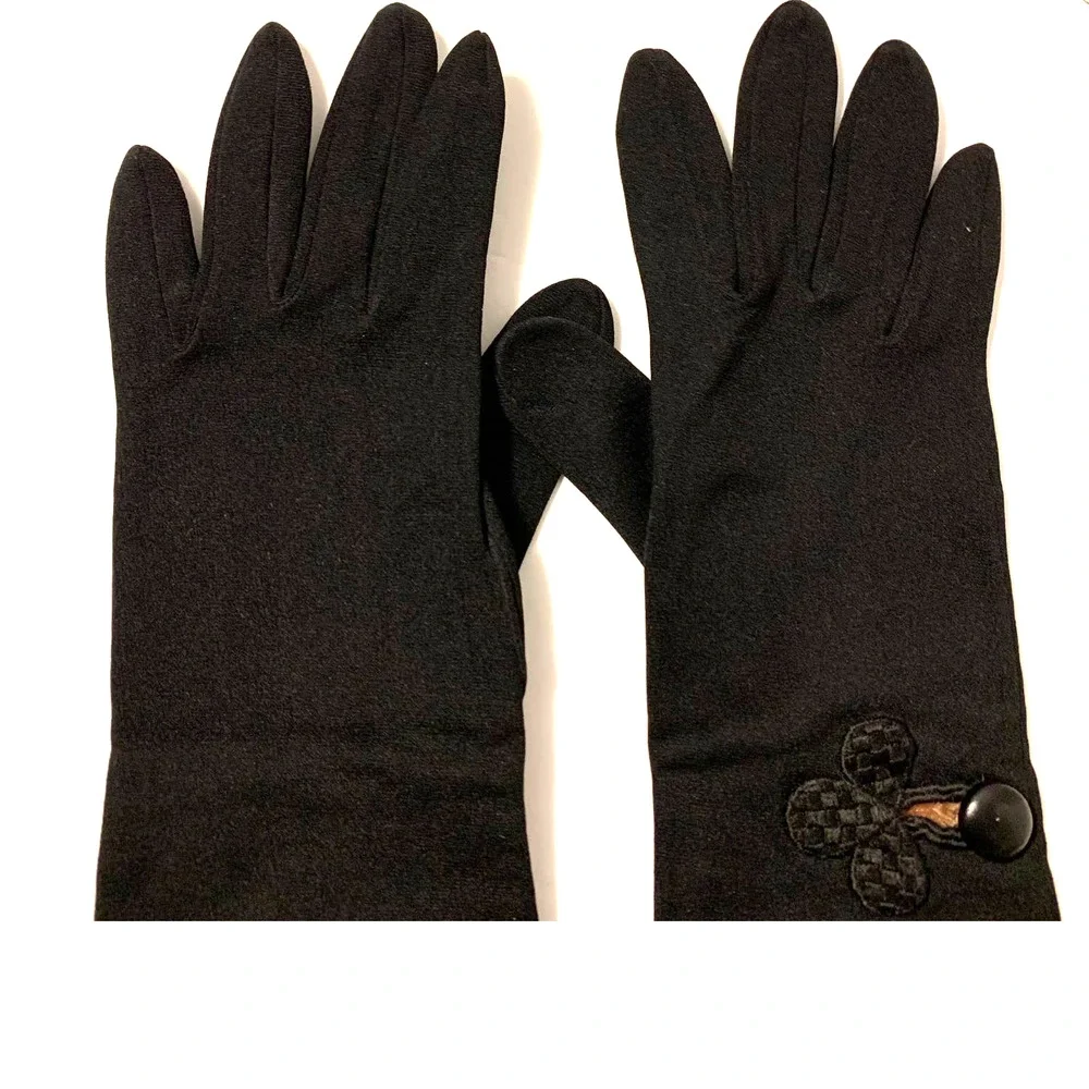 Dress Gloves Wool Embroidered Button Holes 13.5